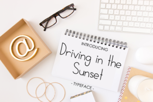 Driving in the Sunset Font for Branding and Creative Projects