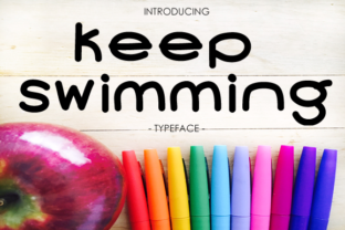 Keep Swimming Font for Strong Headlines and School-Themed Campaigns