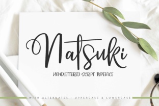 Natsuki Font for Romantic and Classic Handmade Designs